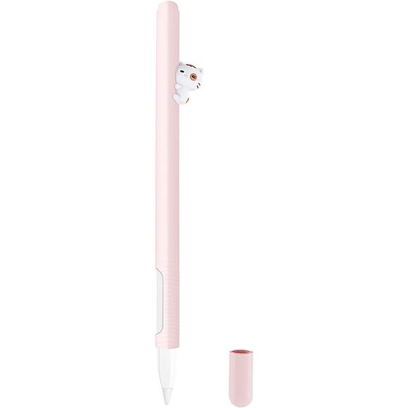 Protective Sleeve Pink w/ Cat Compatible Apple Pencil 2nd Generation Stylus - Picture 1 of 6